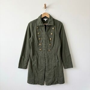 Cabi 587 Cavilleri Olive Green Military Style Double Breasted Jacket Medium